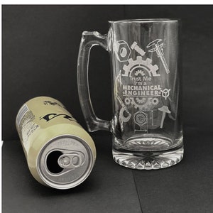 Mechaniker, Elektroniker, Bierkrug, lustige Sprüche, Geschenk für Chef/in, süßer Spruch, mechanisch, abstrakt, grafische Symbole