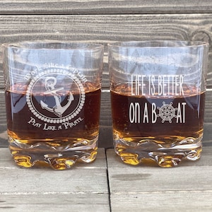 Cruising, Unbreakable Polycarbonate, Shatterproof Rock glass, boaters, captain, Ships Wheel, funny saying, nautical, whiskey glass, sailing,