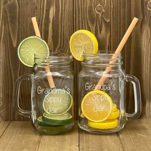 Mason Jar, Grandma Gift, Personalized, Grandpa Gift, Mom Gift, Teacher Gift, Dishwasher Safe, Southern Style, Country Chic, Add A Logo