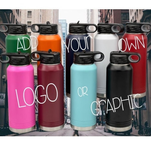 Personalized Business Logo, Custom ENGRAVED 32oz Water Bottle, Add Business Logo, Insulated Hydro Bottle, Vacuum Flask, Corporate Logo