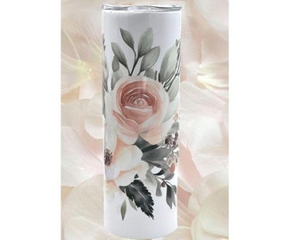 Personalized Floral Pink Wedding Tumbler, Friends, Add your Own Text, Mother of the Groom, Mother of the Bride,Wedding Party,DishwasherSafe