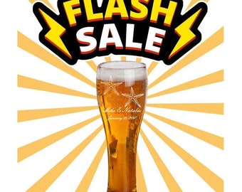 Personalized Pilsner Beer Glass, Unbreakable Polycarbonate, Outdoor Tiki Bar