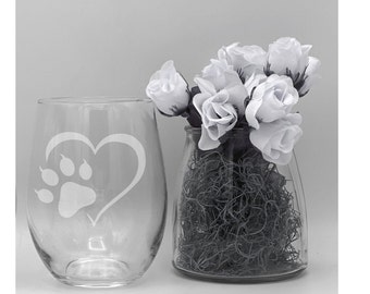 Cat lady, Pet lover, Funny Wine, Cats paw, Cat Heart, Fur Baby Mom, Crazy Cat Lady, Birthday Gift, Wine Glass, Cat Glass, Cat Lover Gift