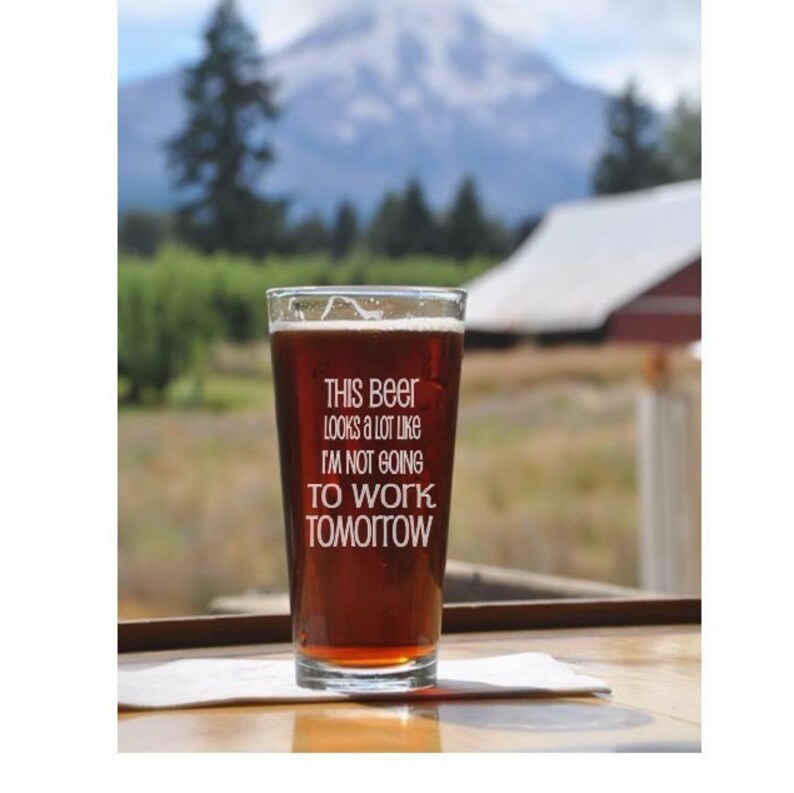 Retirement pint glass beer mug funny saying retire beer Etsy