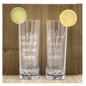 Durable Polycarbonate Mojito, Tonic, Highball 17 ounce Glassware, Bachelorette Party, Tiki Bar, Boaters, Outdoor Patio Glassware,Unbreakable