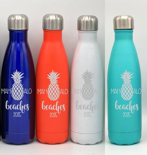 Aloha Beaches Stainless Steel Water Bottle, Bachelorette Party Favors, Set  of 4, Personalized - Etsy