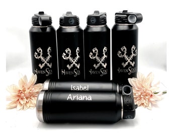 Personalized Insulated Water Bottle, Laser Etched 32oz Polar Camel