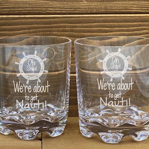 Get Nauti, Croisière, Polycarbonate incassable, Verre de roche incassable, Canotiers, Verre à l'ancienne, Terrasse de piscine, Nautique, Verre à whisky