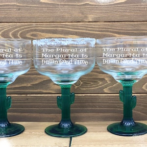 Fiesta time, grain of salt, USA made glass, funny margarita glasses, tiki party, tiki bar party, cinco de mayo, Senorita margarita