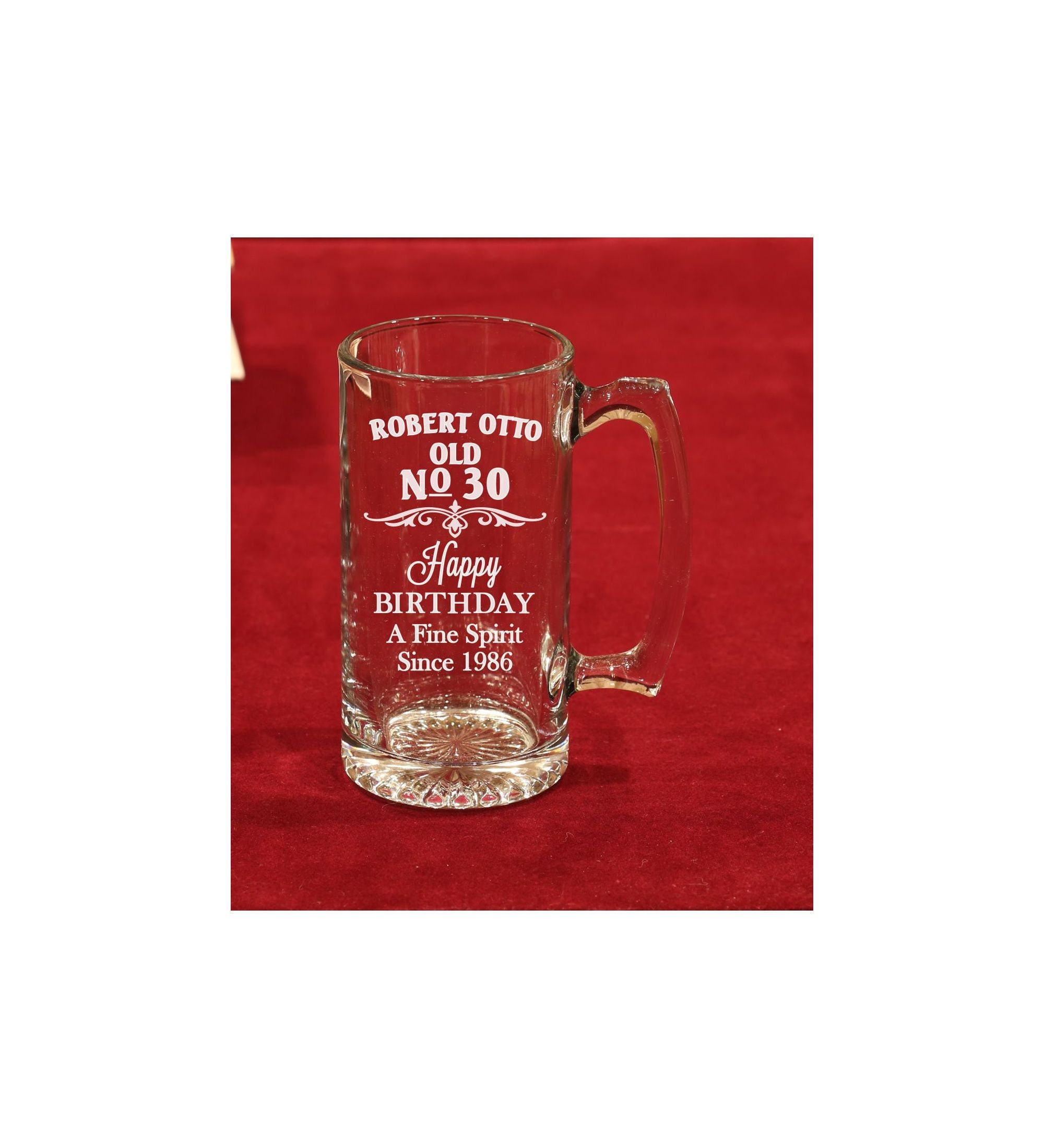 Birthday Beer Mug Funny Sayings Cold Beer A Fine Spirit Etsy Australia