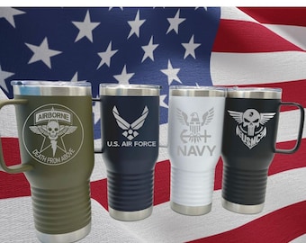 Personalized Coffee Mug, Navy, Marine, Army, Air Force, Airborne , Serviceman and Woman, Veterans , Active Troops, Personalized Gift,