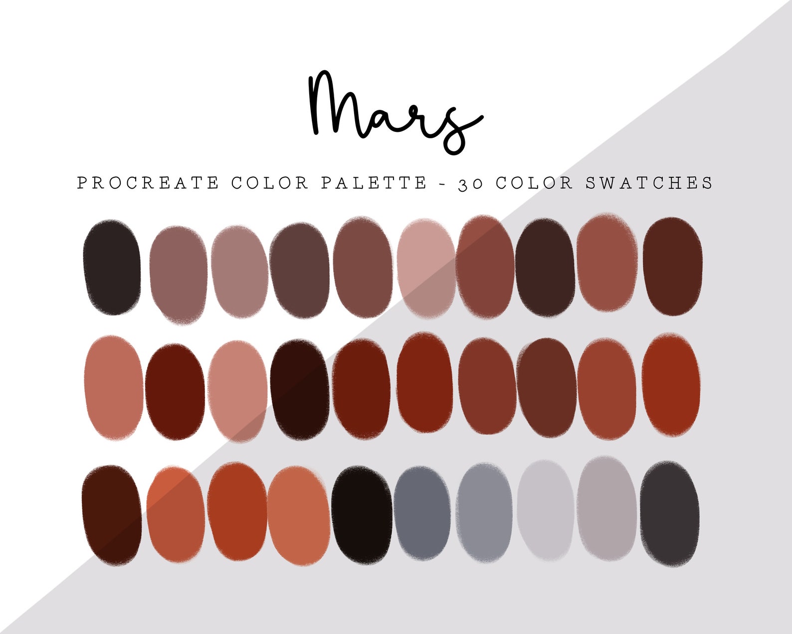 Mars Procreate Color Palette Color Swatches iPad Lettering | Etsy
