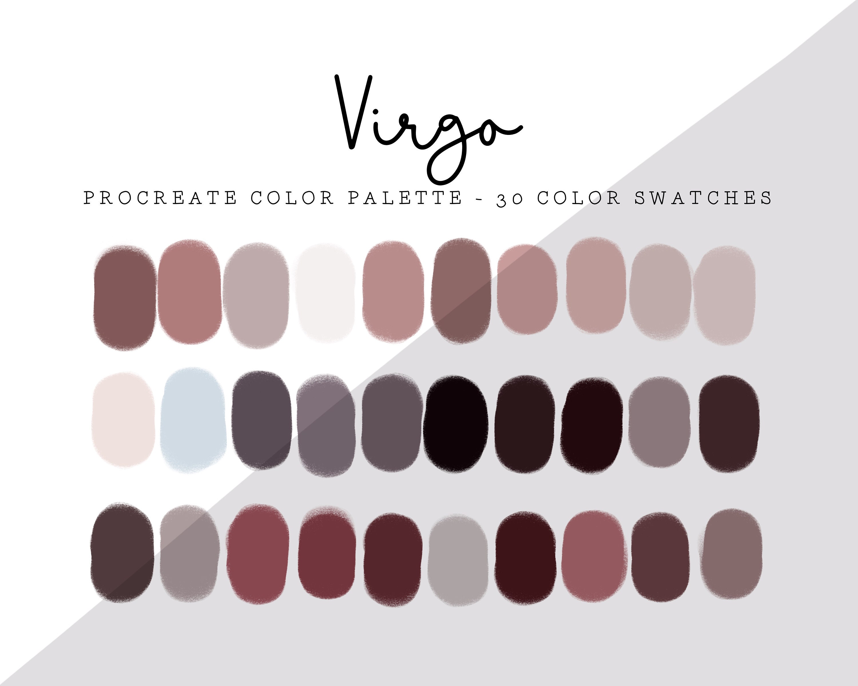 Virgo Procreate Color Palette Color Swatches iPad Lettering | Etsy