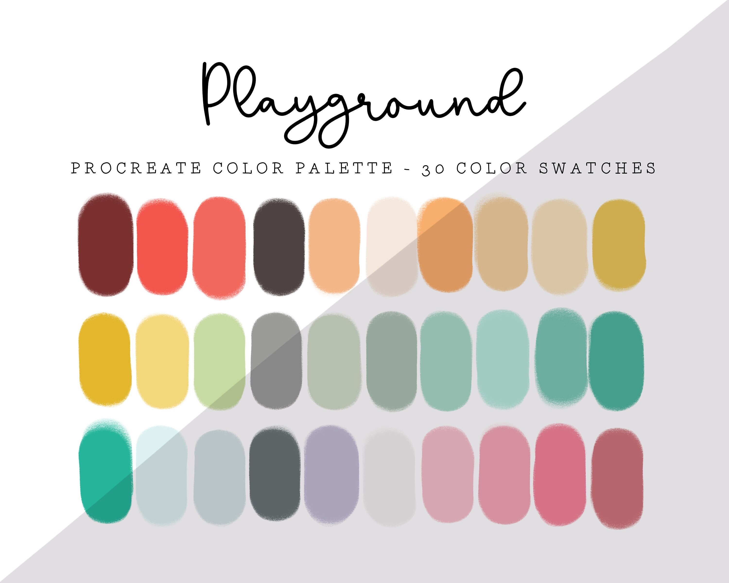 Playground Procreate Color Palette Color Swatches iPad - Etsy