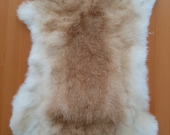 1x Ginger Rabbit Skin Fur Pelt Tanned for dummy dog training crafts, fashion, clothing, soft furnishings, fly tying, photography prop