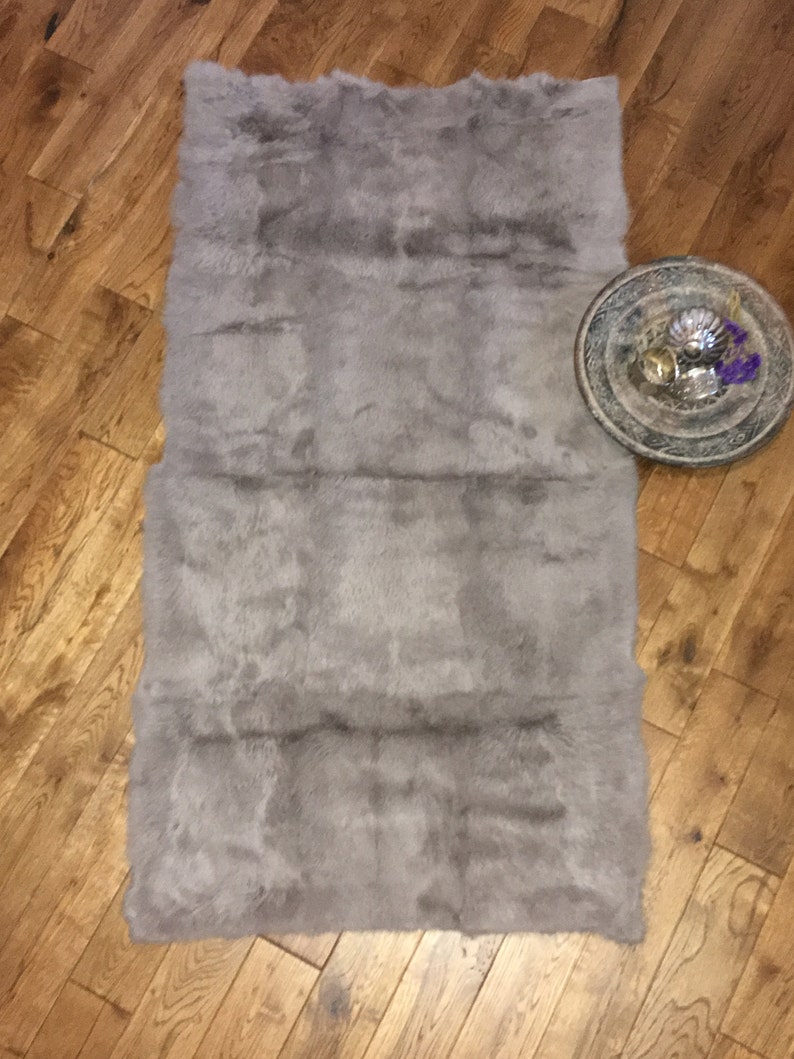 Luxury Real Rabbit Fur Plate 120cmx60cm Tanned for Throws Etsy