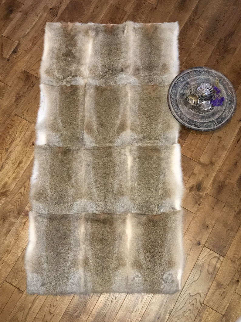 Luxury Real Rabbit Fur Plate 120cmx60cm Tanned for Throws Etsy