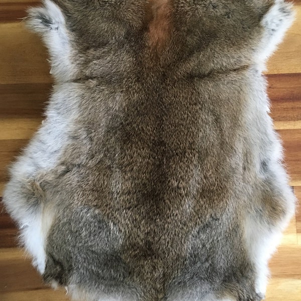 1x WILD MEADOW Hasenfell Fell Pelt Tanned für Tiertraining, Schnuller, Basteln, Mode, weiche Einrichtung, Fliegenbinden, Accessoires, LARP, TR10