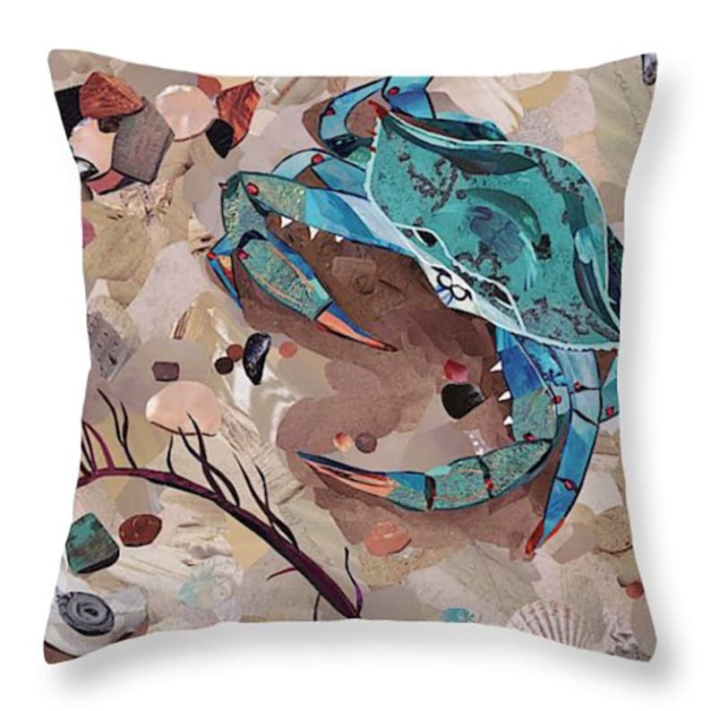 Throw Pillow Cover, Pillow, Crab, Old Bay, Blue Crab, Maryland, Beach