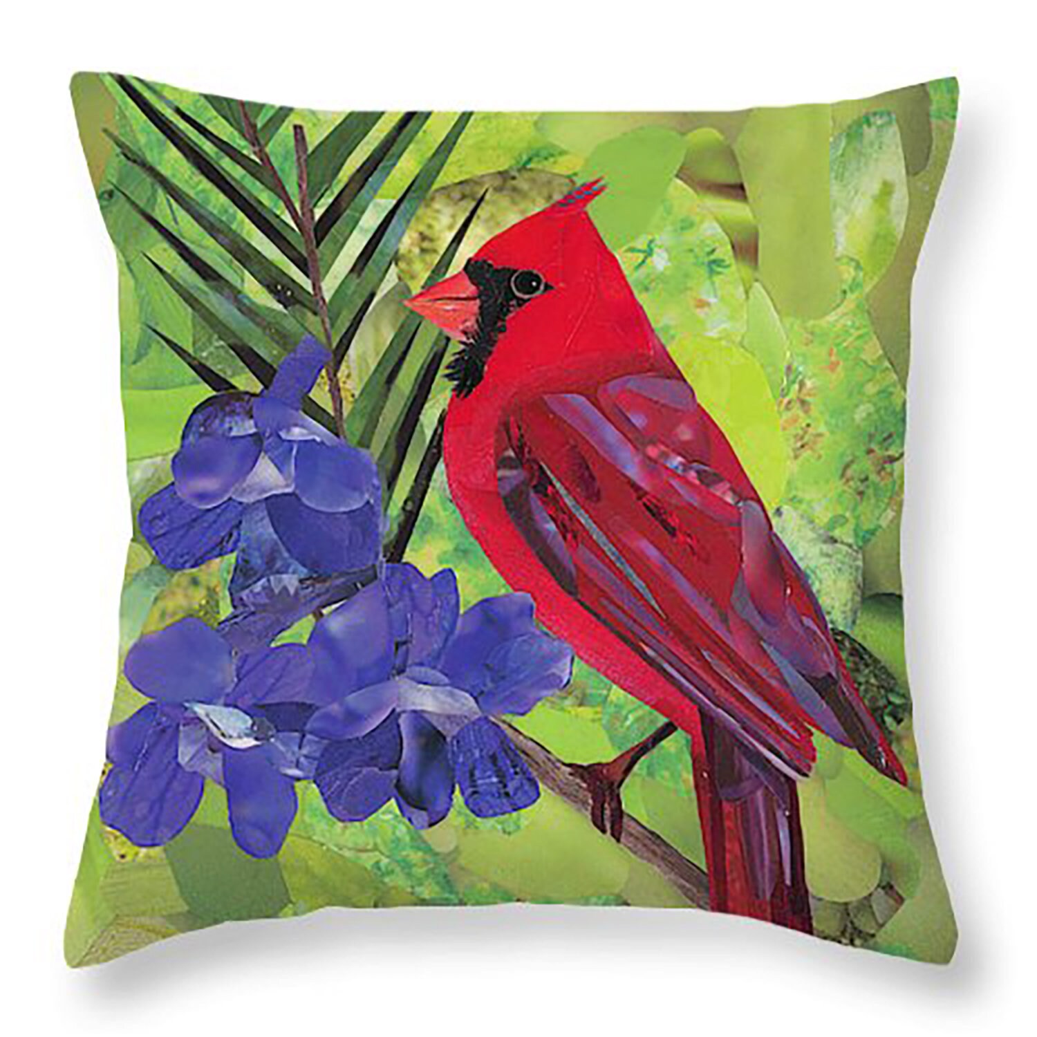 red bird pillow