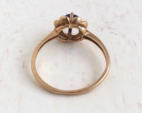 Antique Buttercup Ring - 10k Rose Gold Simulated … - image 3