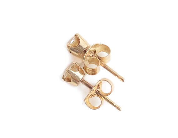 Vintage Diamond Earrings - 14k Yellow Gold .25 CT… - image 5