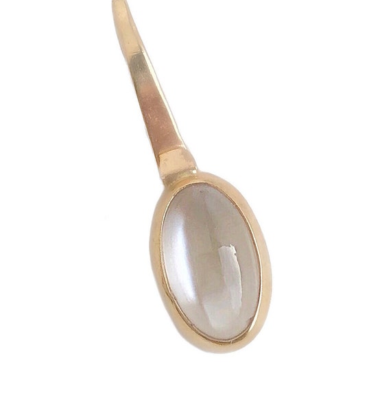 Antique Moonstone Pendant - 14k Rosy Yellow Gold Moonstone Pendant