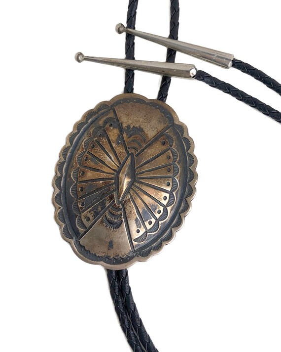 Vintage Bolo Tie - Sterling Silver Retro Bolo Tie