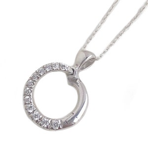 Vintage Diamond Necklace - 18k White Gold Diamond Pendant 10k White Gold 18” Necklace