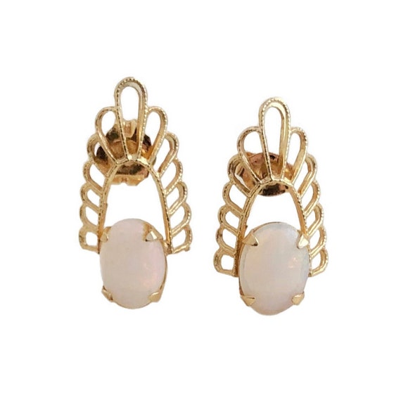 vintage opal stud Gem