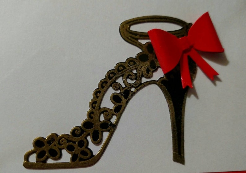 Handmade Christmas Wishes card High heel card Holiday card