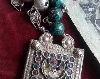 Grande perles de verre comme goutte dans Bleu roi 4 Pièce de vintageparts