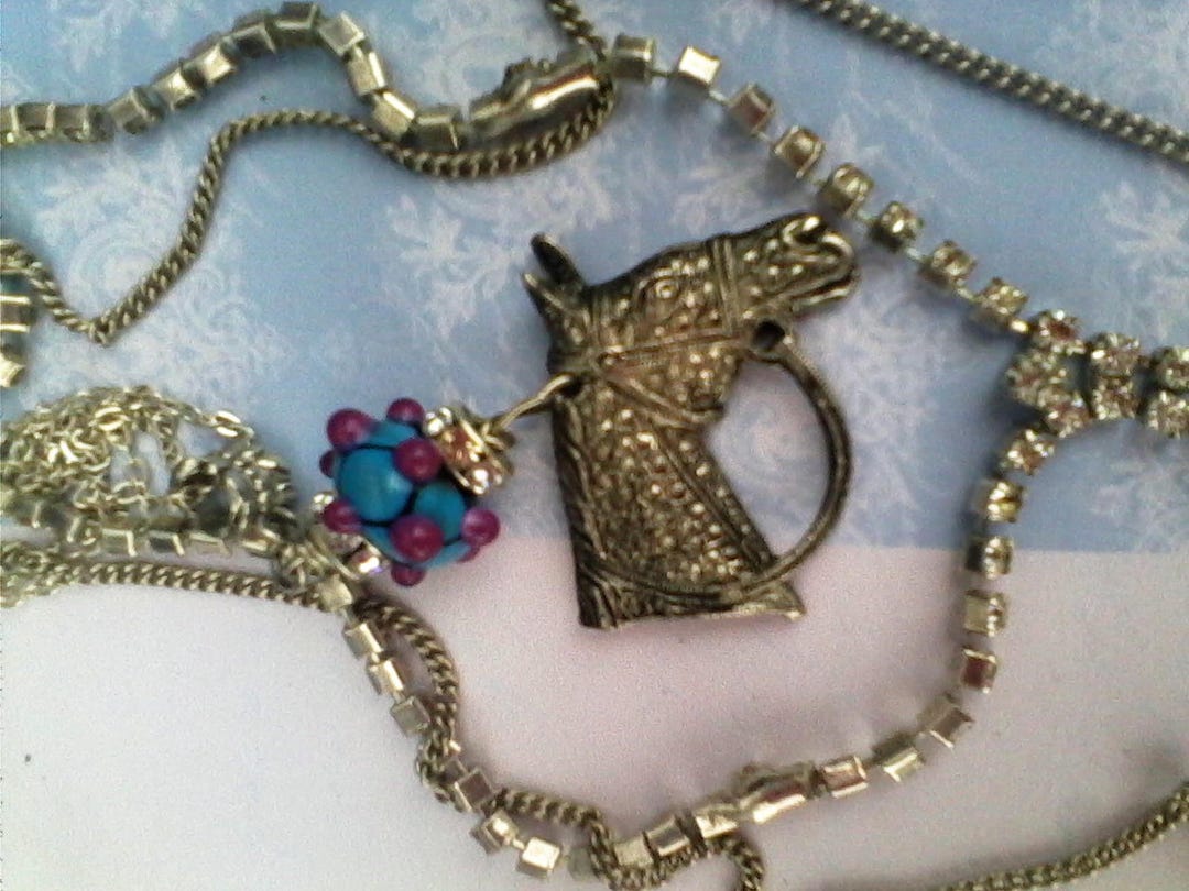 Ascot Horse Racing Necklace Equestrian Themed Jewellery Etsy