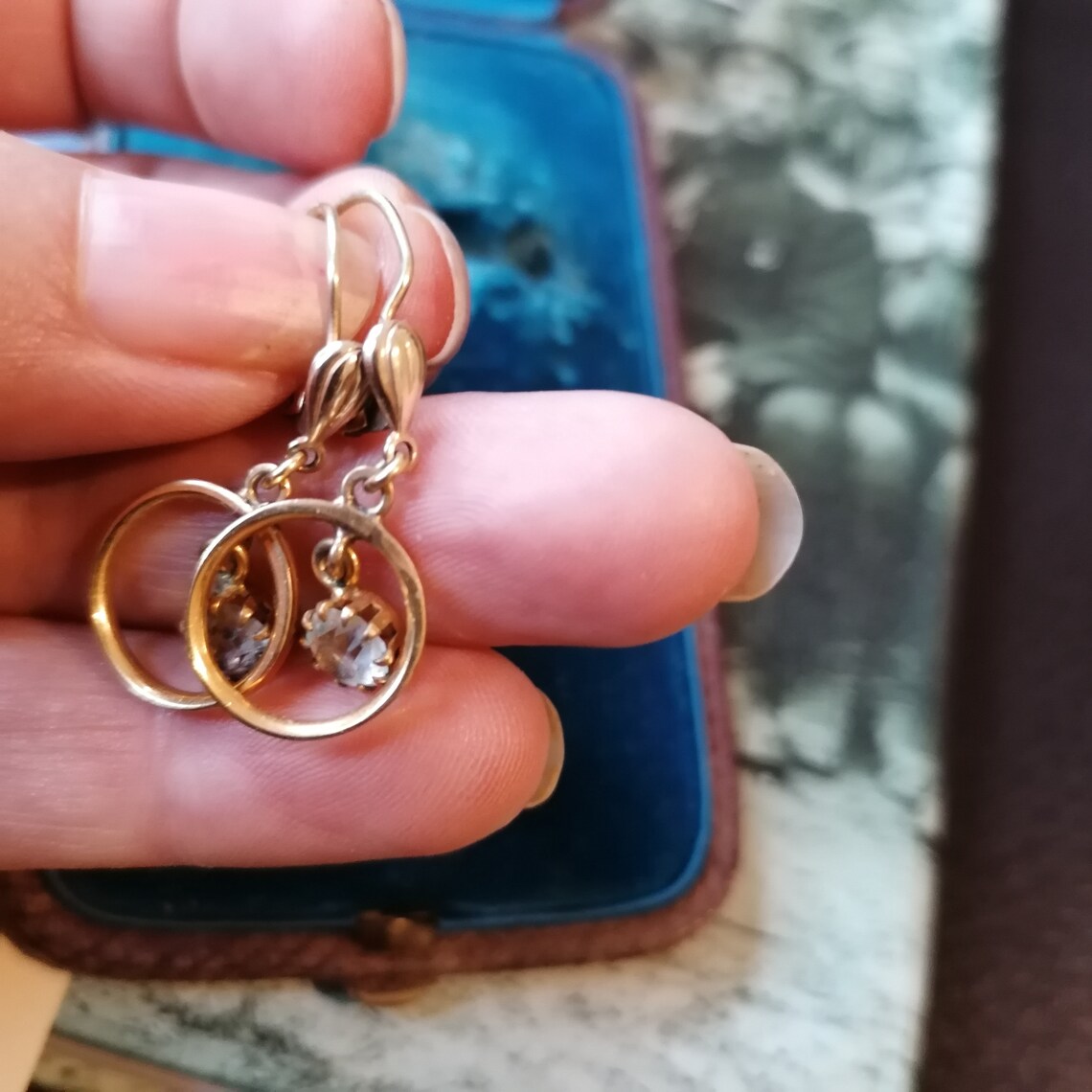 Vintage Hinge Back Earrings Delicate Drop Earrings 1940 S Etsy