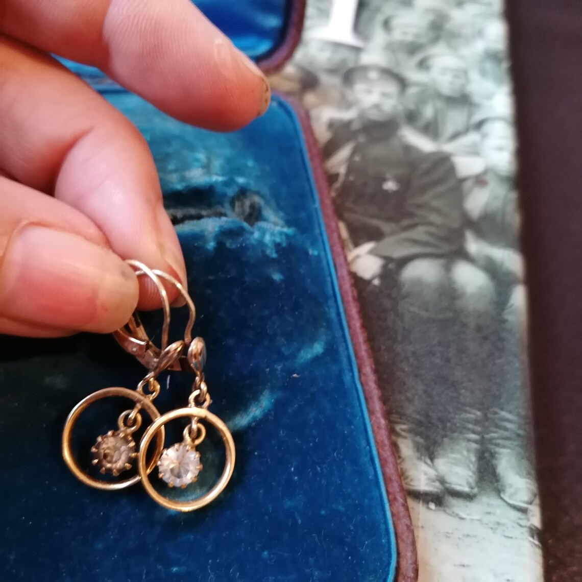 Vintage Hinge Back Earrings Delicate Drop Earrings 1940 S Etsy