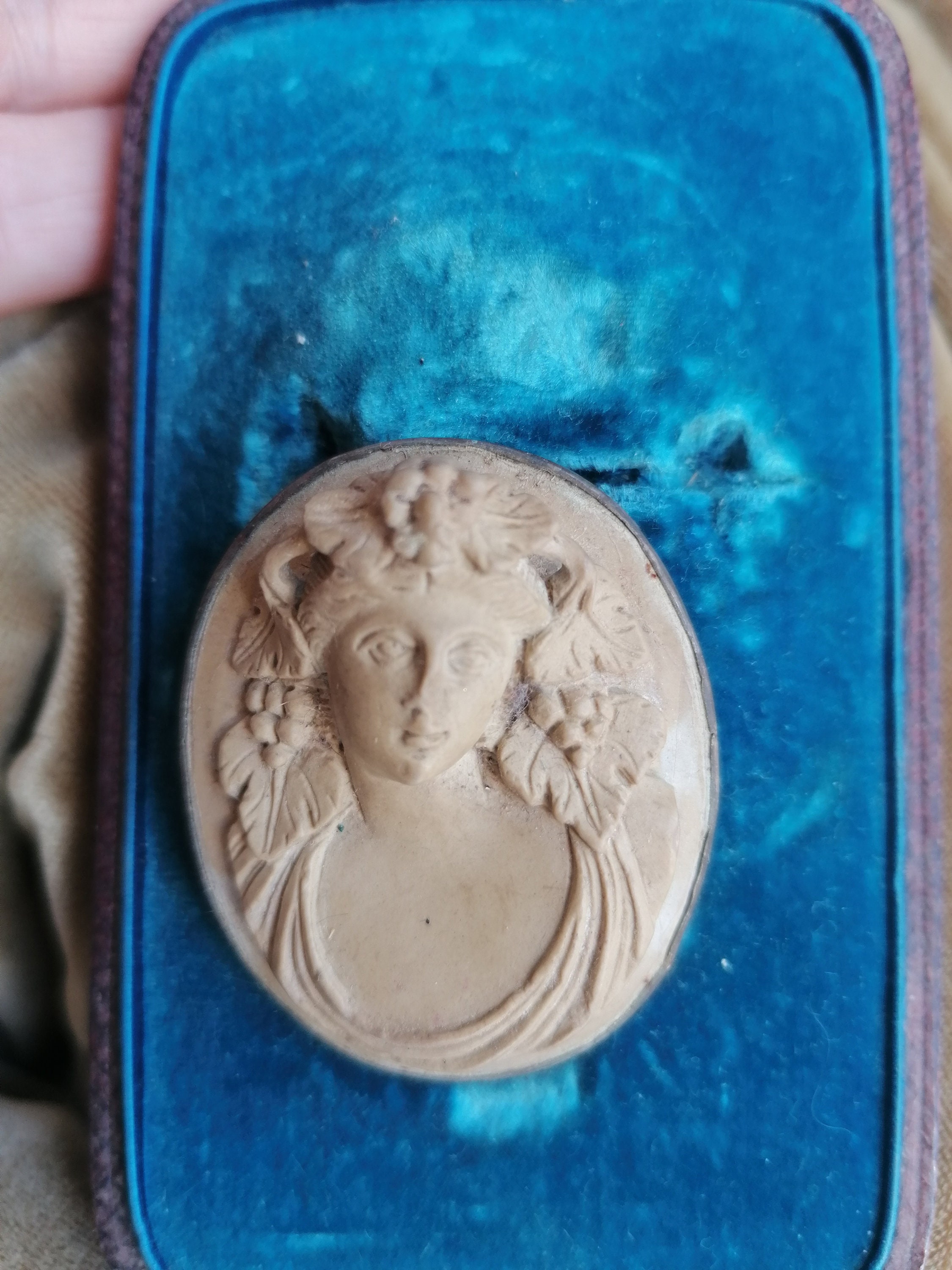 Lot De Camées Anciens En Pierre De Lave - Occasion, Pour Collection Ou Création
