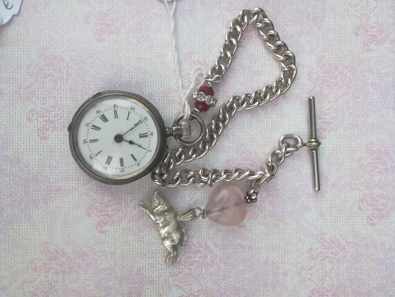 antique silver fob watch
