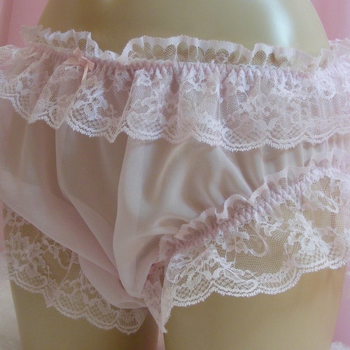 Sissy Frilly Sheer Chiffon Lace Scrunch Butt Panties All - Etsy