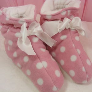 Gemütliche Hausschuhe Sissy Erwachsenen Baby rosa Fleece gepolsterte Booties Stiefel, B16