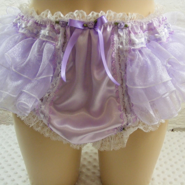 adult baby sissy lilac frilly premium panties ABDL knickers  lingerie underwear more colours available