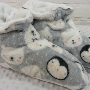 ABDL adult baby sissy booties fleece penguin lined men or women , m4
