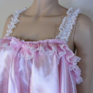 sissy pink satin baby doll nighty negligee dress cami top cosplay fancydress CD TV all sizes image 4