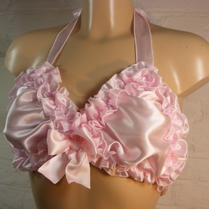 sissy baby pink satin bra bielizna męska unisex wszystkie kolory