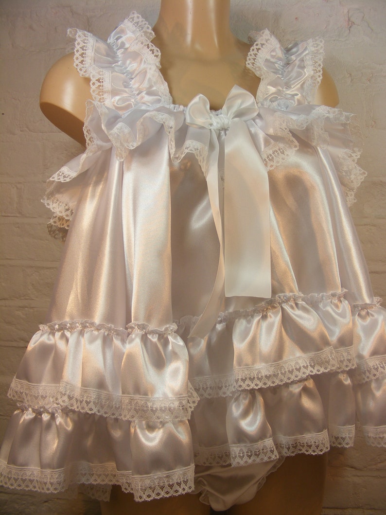 Sissy satin baby doll nightie negligee dress top cosplay - Etsy
