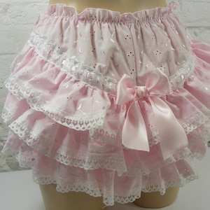 adult baby sissy pink analgise  frilly  diaper cover knickers optional linings  and colours cosplay fancy dress inc plus size