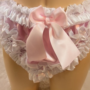 sissy panties pink satin  ruffle  knickers lingerie underwear mens  ALL colours and sizes inc plus