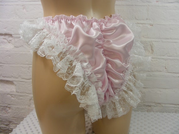 Sissy High Cut Frilly Satin Lace Scrunch Butt Panties Lingerie Knickers All  Sizes Colours and Plus Sizes -  Finland