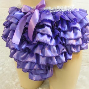 sissy adult baby purple  satin ruffle panties mens lingerie knickers all sizes and colours