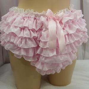 sissy adult baby pink pea spot cotton ruffle panties mens lingerie knickers all sizes