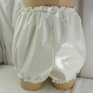 adult baby sissy white pvc   diaper cover satin lined knickers optional linings cosplay fancy dress inc plus size